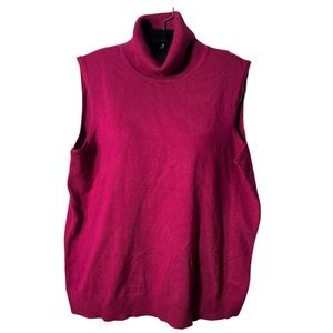 Cable & Gauge Turtle Neck Short Sleeve Sweater| 1X| Pink